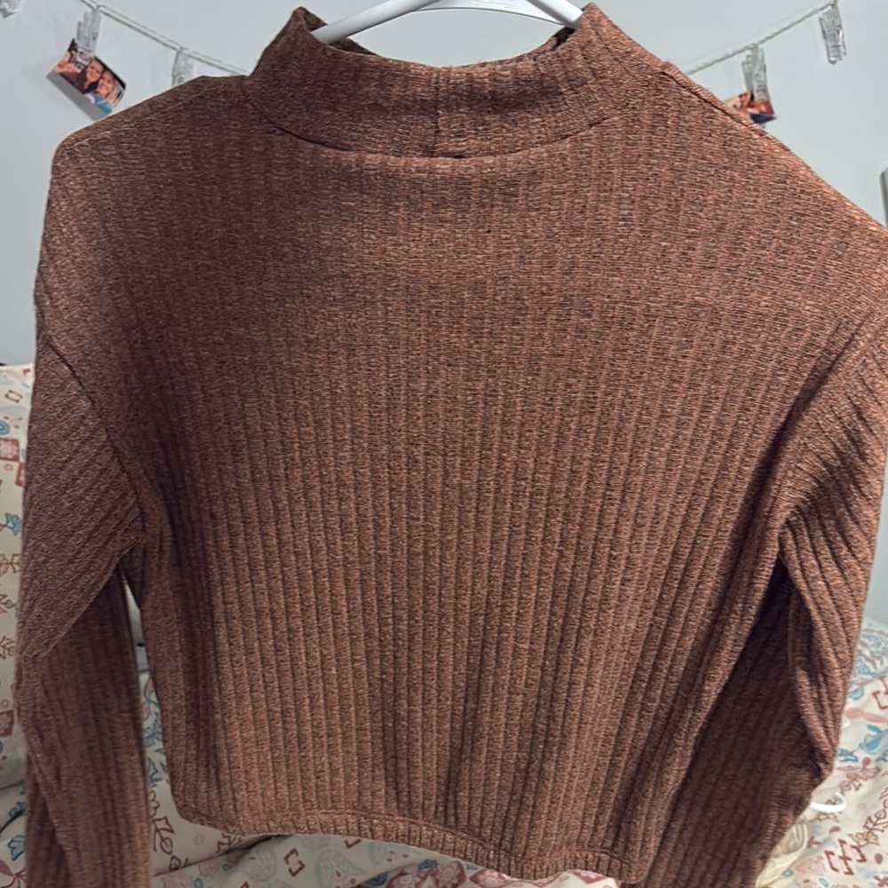 Olivia Rae Brown Cowl Neck Sweater